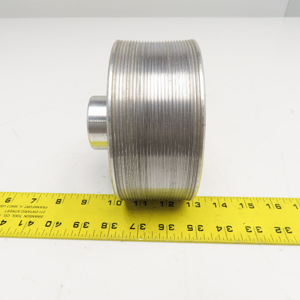 Longitudinal Ribbed Timing Belt Pulley 5-1/2" OD 28mm Bore 2-1/2" Wide