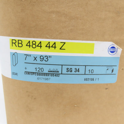 Hermes Abrasives RB 484 44 Z 7" x 93" Abrasive Sanding Belt 120 Grit Lot Of 10