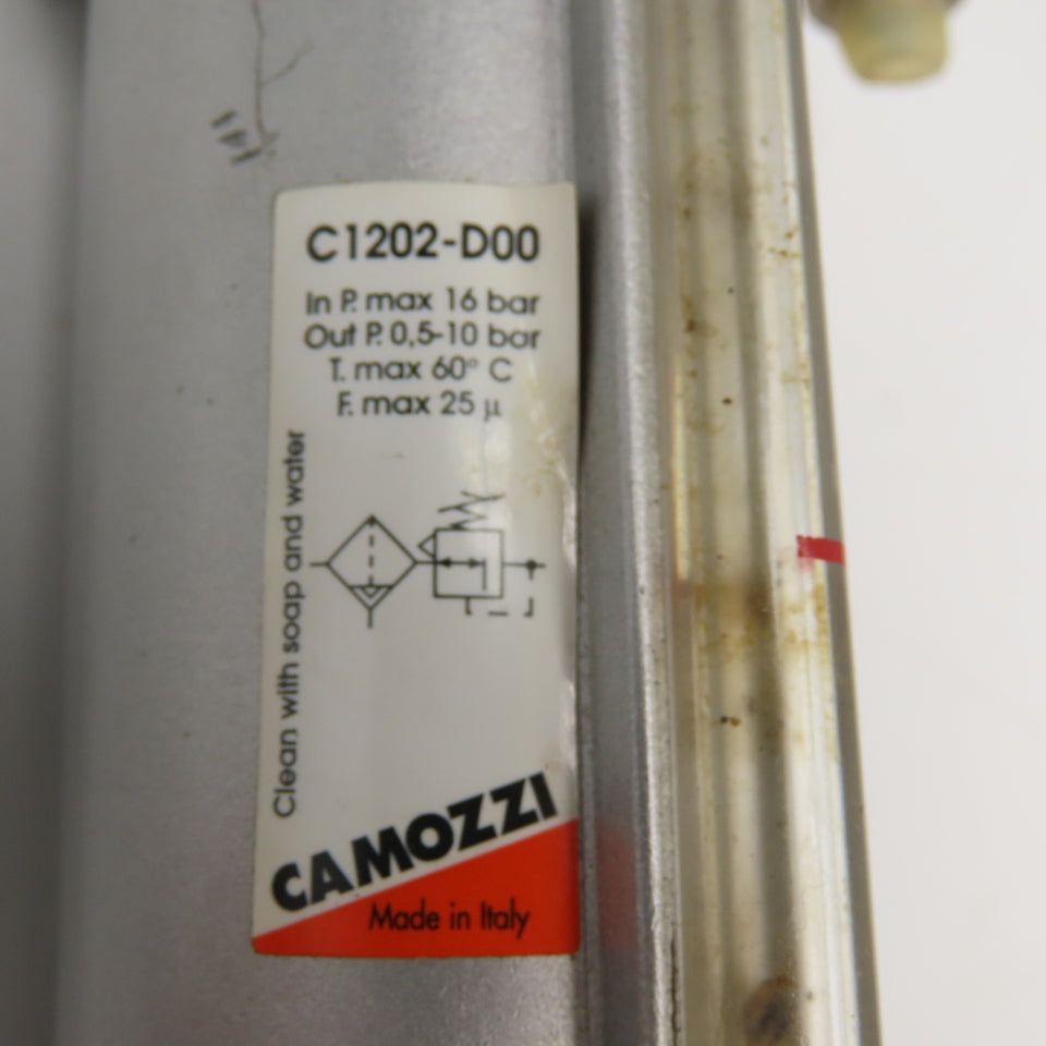 Camozzi C1202-D00 1/2" NPT Compressed Air Filter Regulator