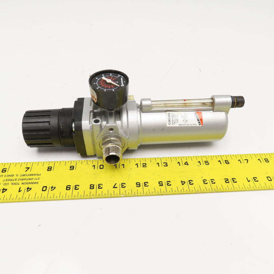 Camozzi C1202-D00 1/2" NPT Compressed Air Filter Regulator