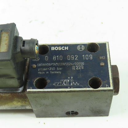 Bosch 0 810 092 109 081WV06P1N1012WS024/00E00 Hydraulic Directional Valve 250Bar