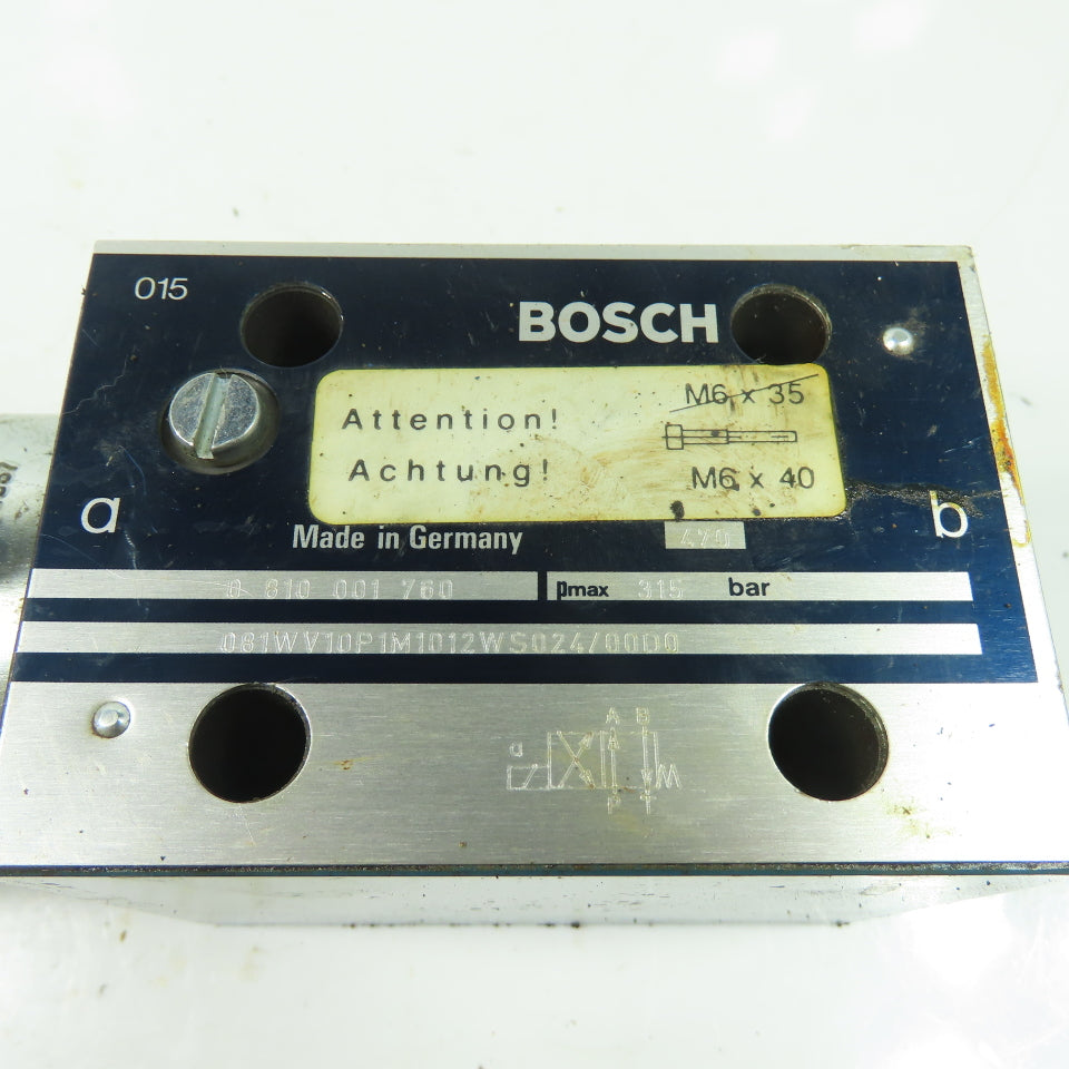 Bosch 0 810 001 760 081WV10P1M1012WS024/00D0 Hydraulic Control Valve 250Bar