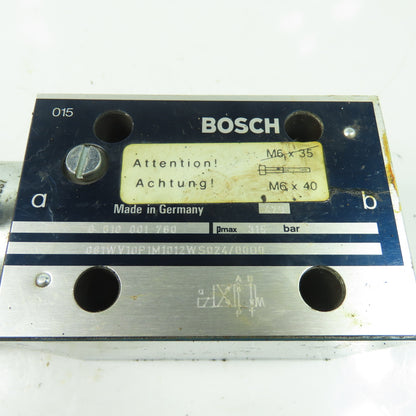 Bosch 0 810 001 760 081WV10P1M1012WS024/00D0 Hydraulic Control Valve 250Bar