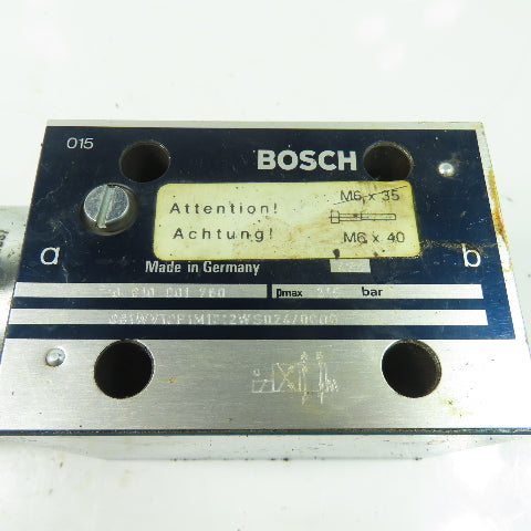 Bosch 0 810 001 760 081WV10P1M1012WS024/00D0 Hydraulic Control Valve 250Bar