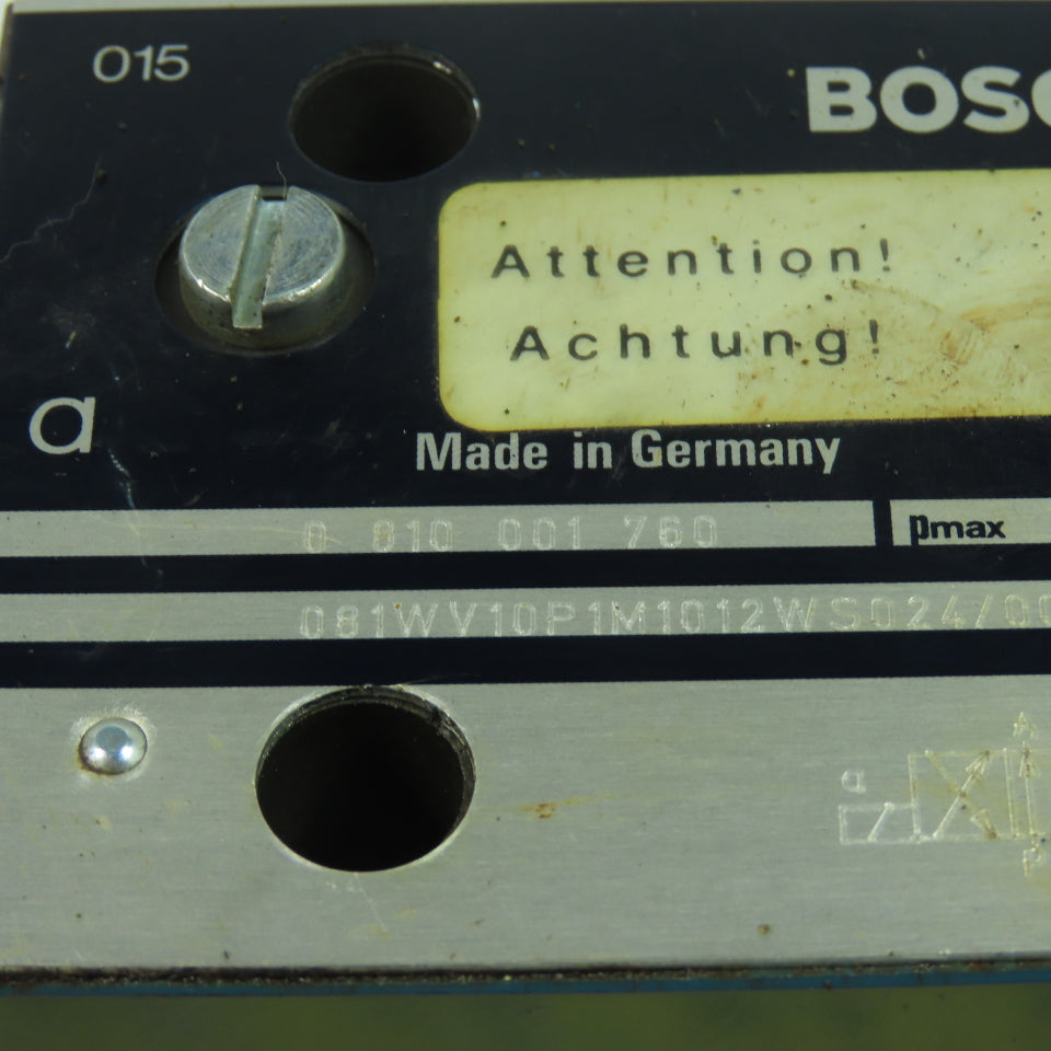 Bosch 0 810 001 760 081WV10P1M1012WS024/00D0 Hydraulic Control Valve 250Bar