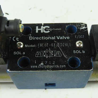 Hydro Custom 4WE6E-6X/ED24LL Hydraulic Directional Control Valve 24VDC Coil