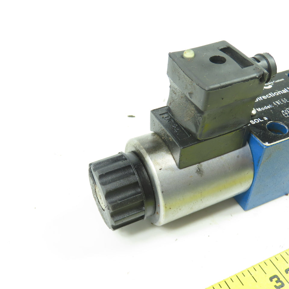 Hydro Custom 4WE6E-6X/ED24LL Hydraulic Directional Control Valve 24VDC Coil