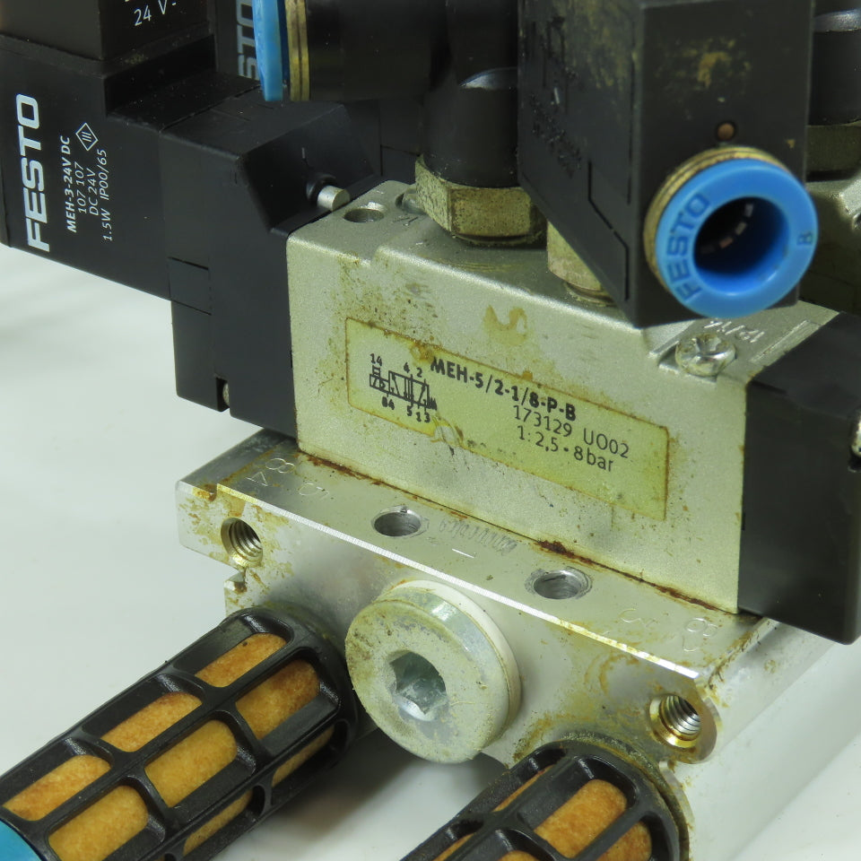 Festo PRS-ME-1/8-6 Pneumatic Directional Valve Manifold Valves MEH-5/2-1/8-P-B