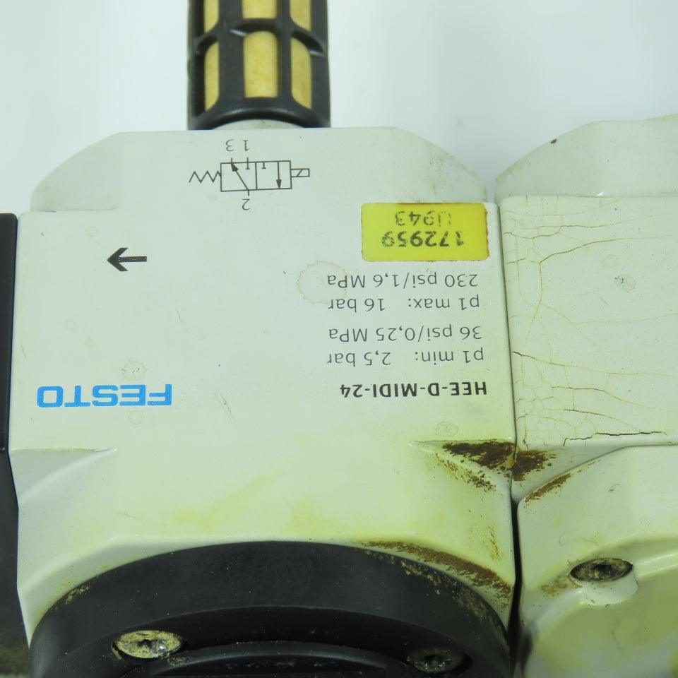 Festo HEE-D-MIDI-24 LFR-D-5M-MIDI FRM-D-MIDI Pneumatic Filter Regulator Valve