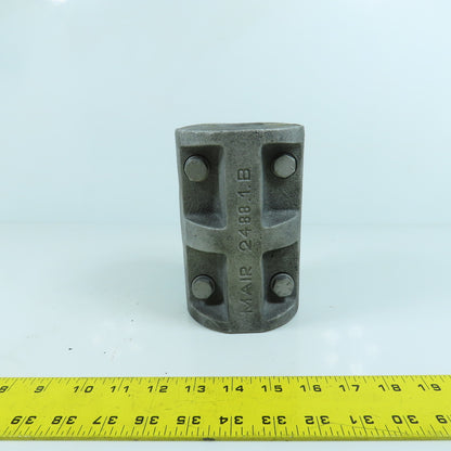 Mair 2488.1.B 1-3/4" Cast Iron Shaft Coupling 2-Piece 6-1/2" OAL x 4-1/4" OD