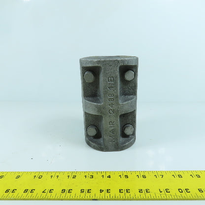 Mair 2488.1.B 1-3/4" Cast Iron Shaft Coupling 2-Piece 6-1/2" OAL x 4-1/4" OD