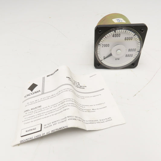 Yokogawa YE/103111LALA Panel Mount Speed Ammeter 0-8800RPM 0-1MA DC