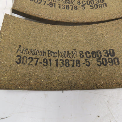 Link-Belt American Brakeblok 3027-91 13878-5 5090 Brake Lining Kit 9" x 4-3/8"