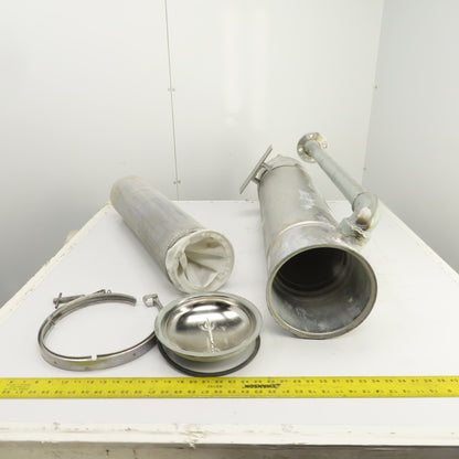 27" x 7" Stainless Steel Basket Strainer Bag Filter Housing