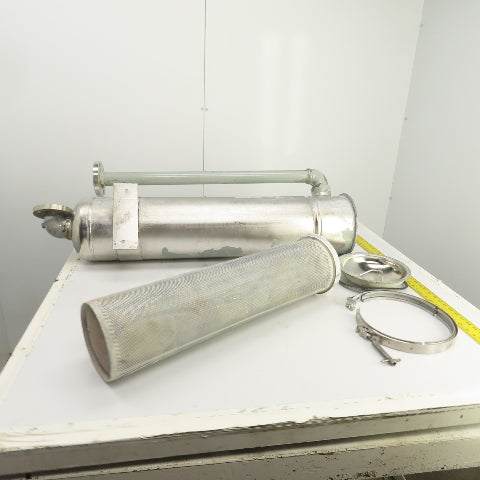 27" x 7" Stainless Steel Basket Strainer Bag Filter Housing