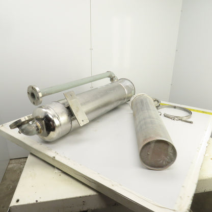 27" x 7" Stainless Steel Basket Strainer Bag Filter Housing