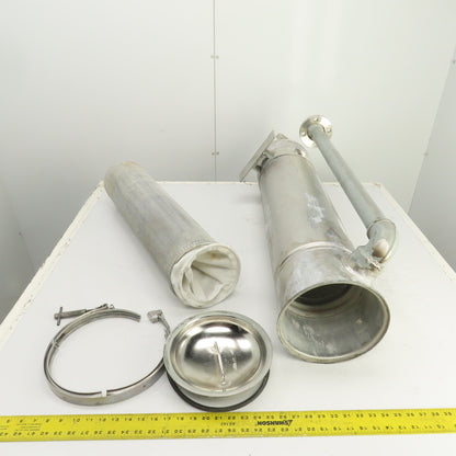 27" x 7" Stainless Steel Basket Strainer Bag Filter Housing