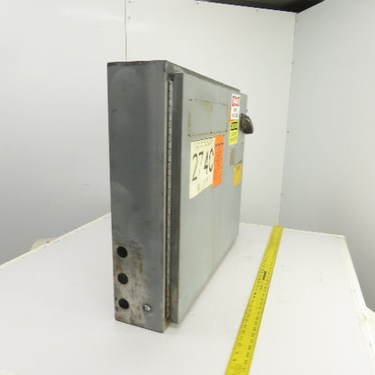 26" x 30" x 6" Steel Electrical Enclosure W/ Backplate & Hinged Door, Disconnect