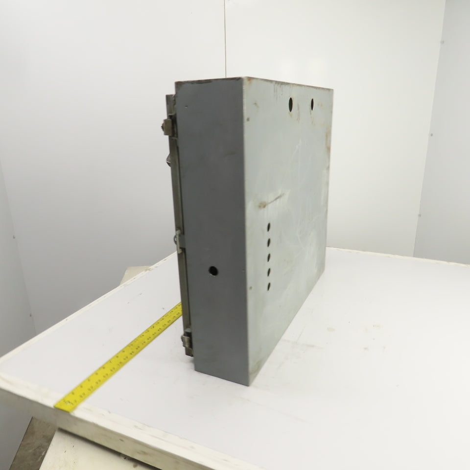 26" x 30" x 6" Steel Electrical Enclosure W/ Backplate & Hinged Door, Disconnect