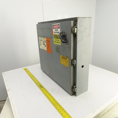 26" x 30" x 6" Steel Electrical Enclosure W/ Backplate & Hinged Door, Disconnect