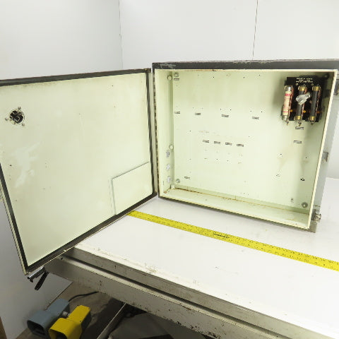 26" x 30" x 6" Steel Electrical Enclosure W/ Backplate & Hinged Door, Disconnect
