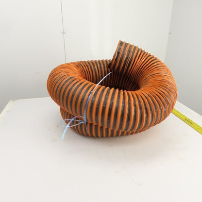 6 ID x 11'OAL Thermoplastic Industrial Flexible Rubber Duct Hose Duravent Style"
