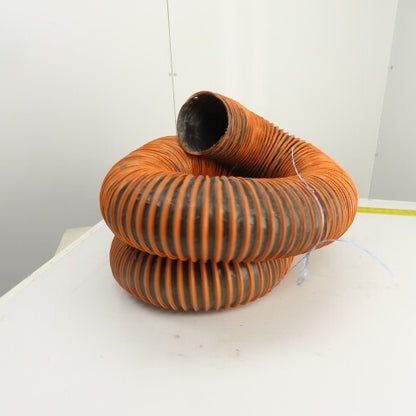 6 ID x 11'OAL Thermoplastic Industrial Flexible Rubber Duct Hose Duravent Style"
