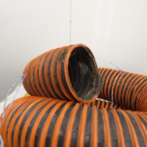 6 ID x 11'OAL Thermoplastic Industrial Flexible Rubber Duct Hose Duravent Style"