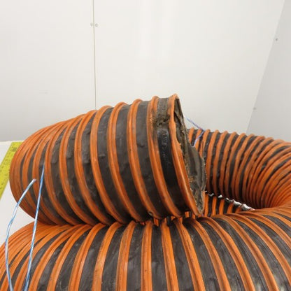 6 ID x 11'OAL Thermoplastic Industrial Flexible Rubber Duct Hose Duravent Style"