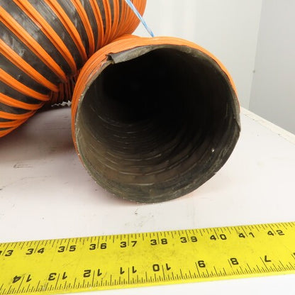 6 ID x 11'OAL Thermoplastic Industrial Flexible Rubber Duct Hose Duravent Style"