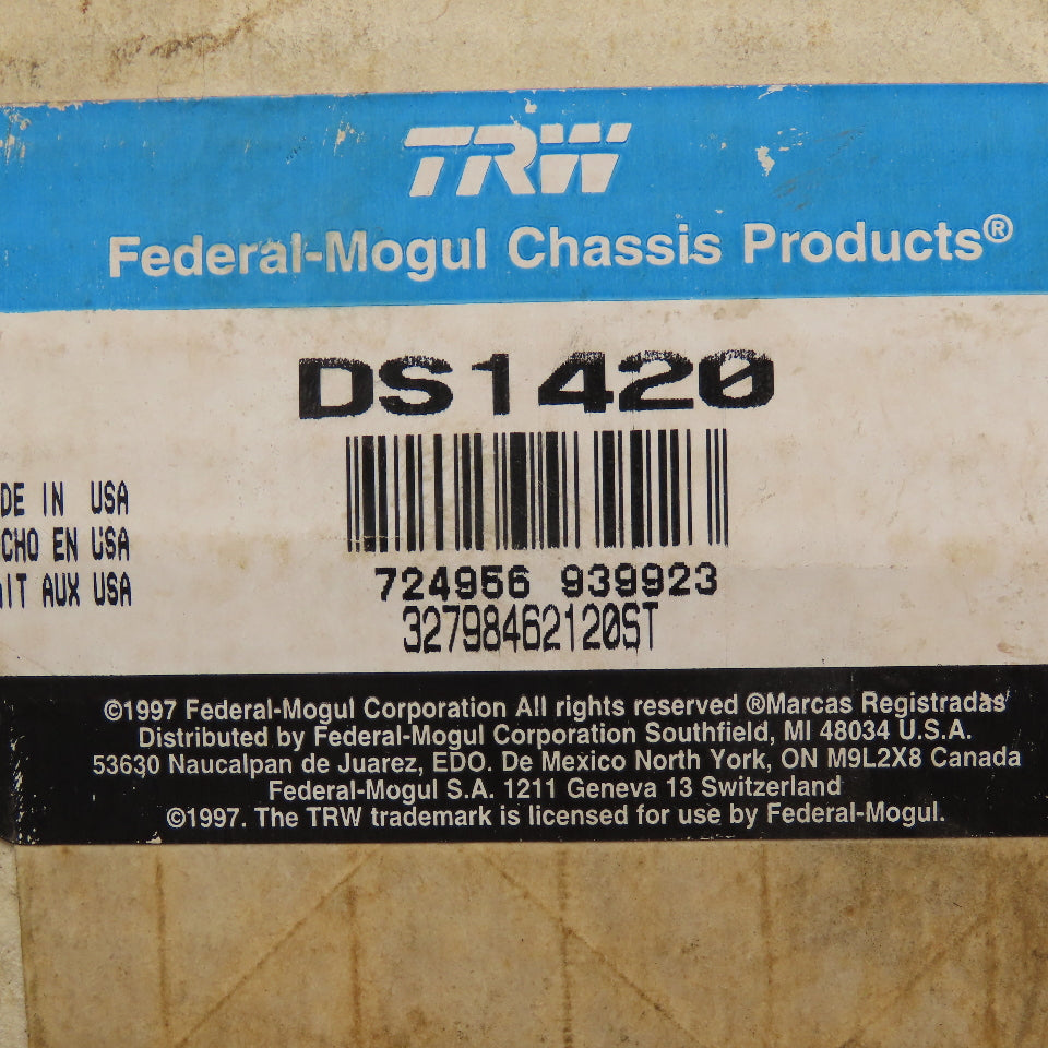 TRW DS1420 Drag Link Tie Rod End Made In USA