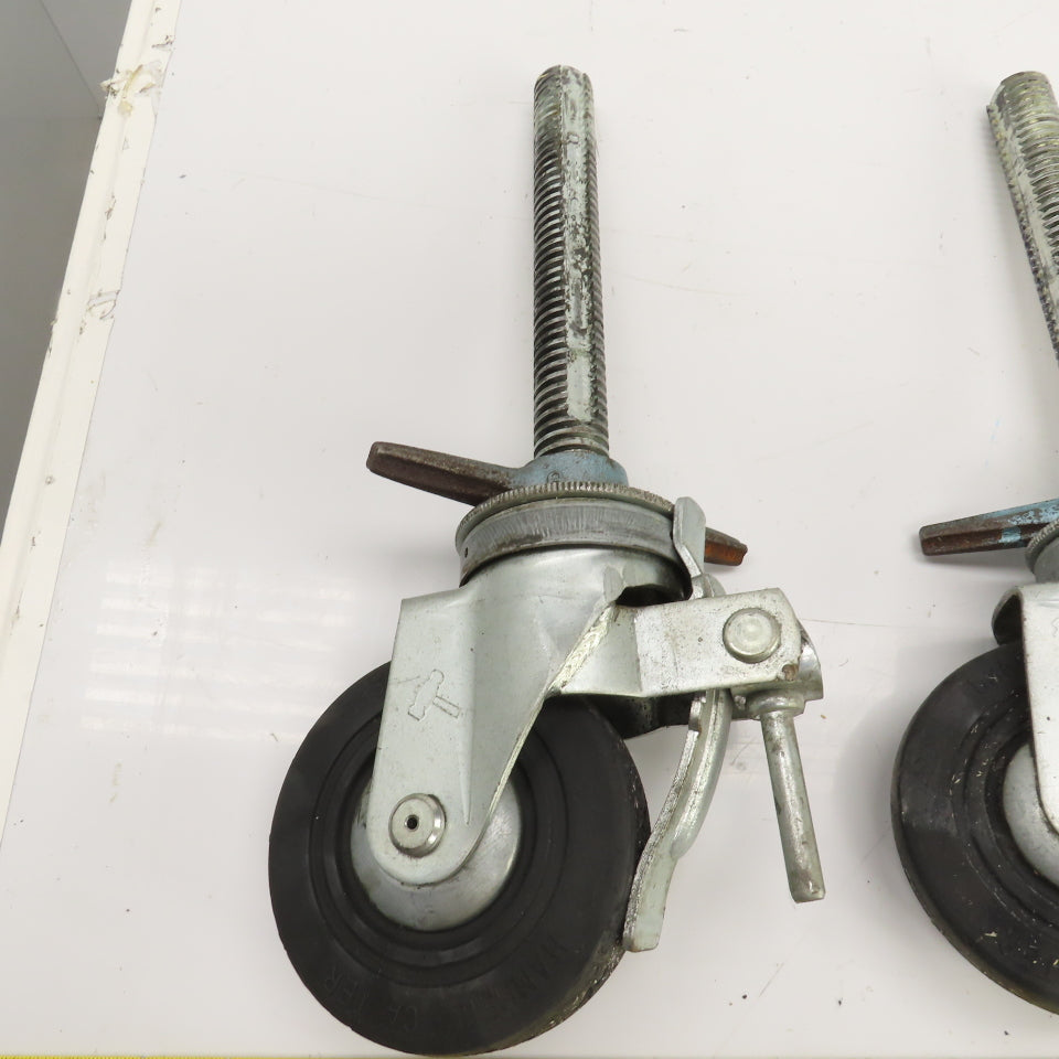 Hammer 535S 6" Heavy Duty Lockable / Swivel Caster With 10" H Stud Set Of 4