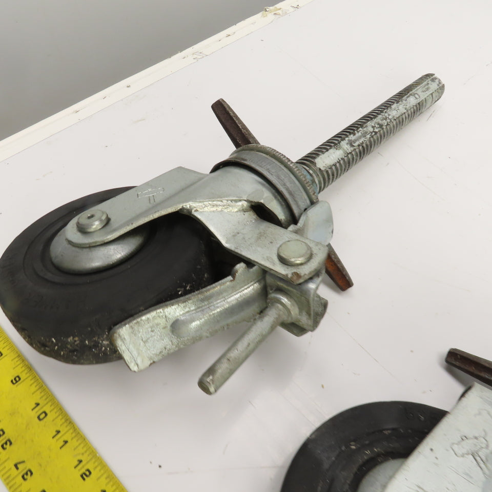 Hammer 535S 6" Heavy Duty Lockable / Swivel Caster With 10" H Stud Set Of 4