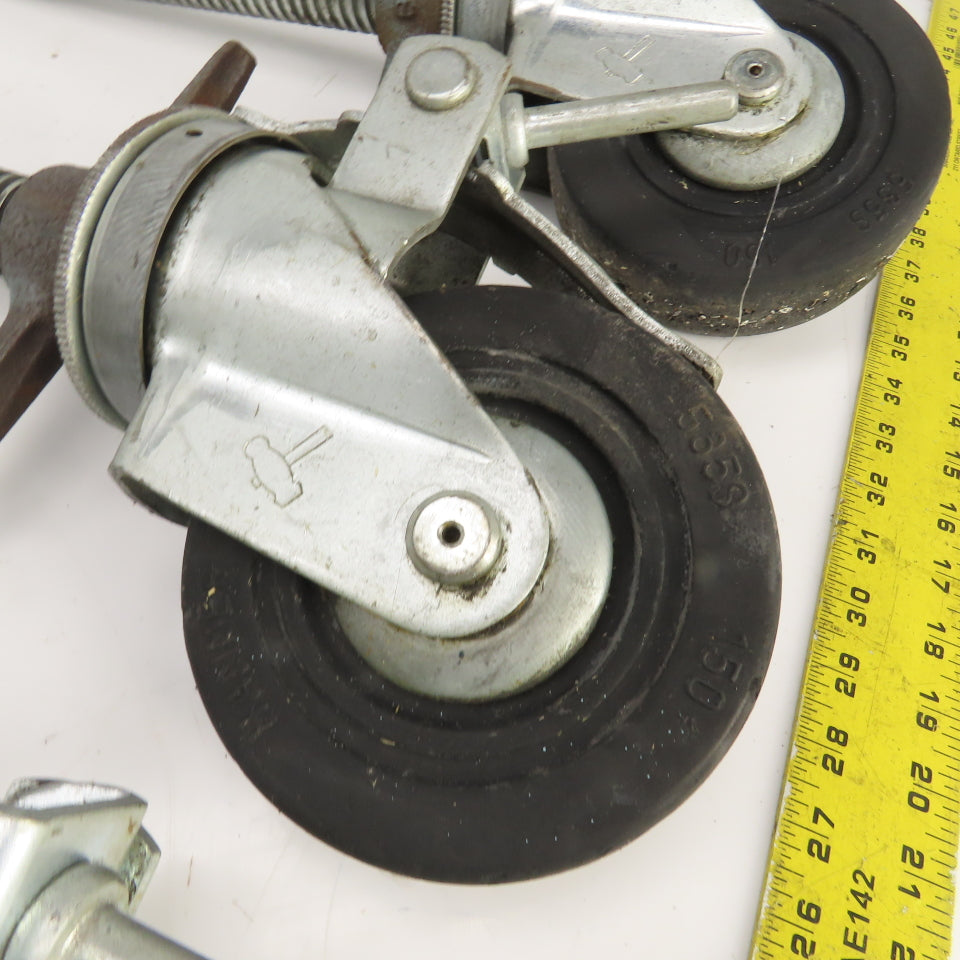 Hammer 535S 6" Heavy Duty Lockable / Swivel Caster With 10" H Stud Set Of 4