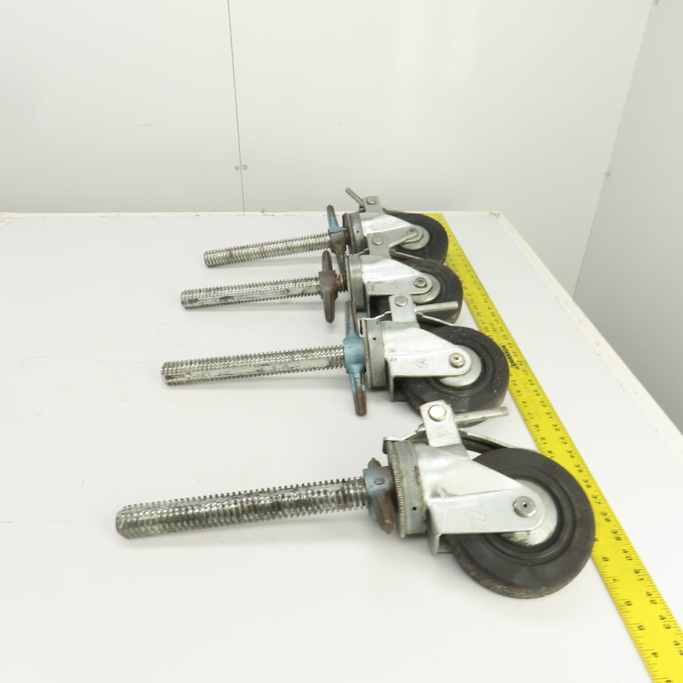 Hammer 535S 6" Heavy Duty Lockable / Swivel Caster With 10" H Stud Set Of 4