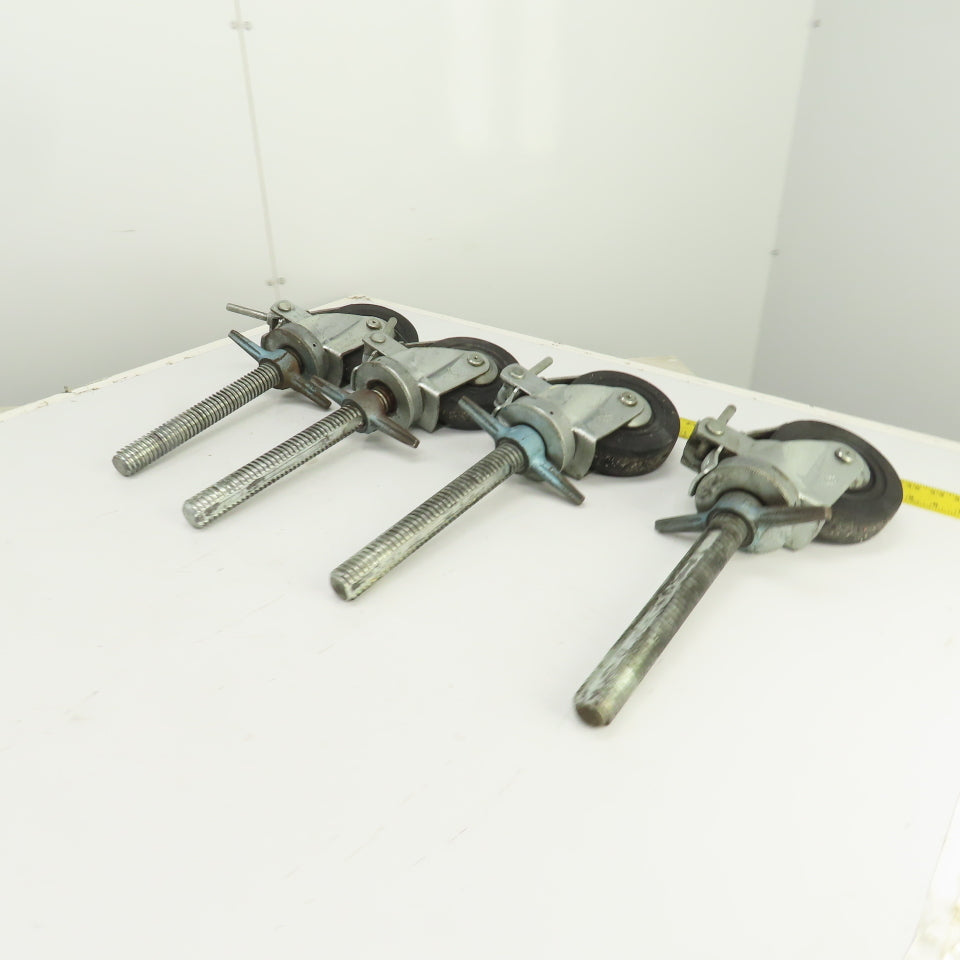 Hammer 535S 6" Heavy Duty Lockable / Swivel Caster With 10" H Stud Set Of 4
