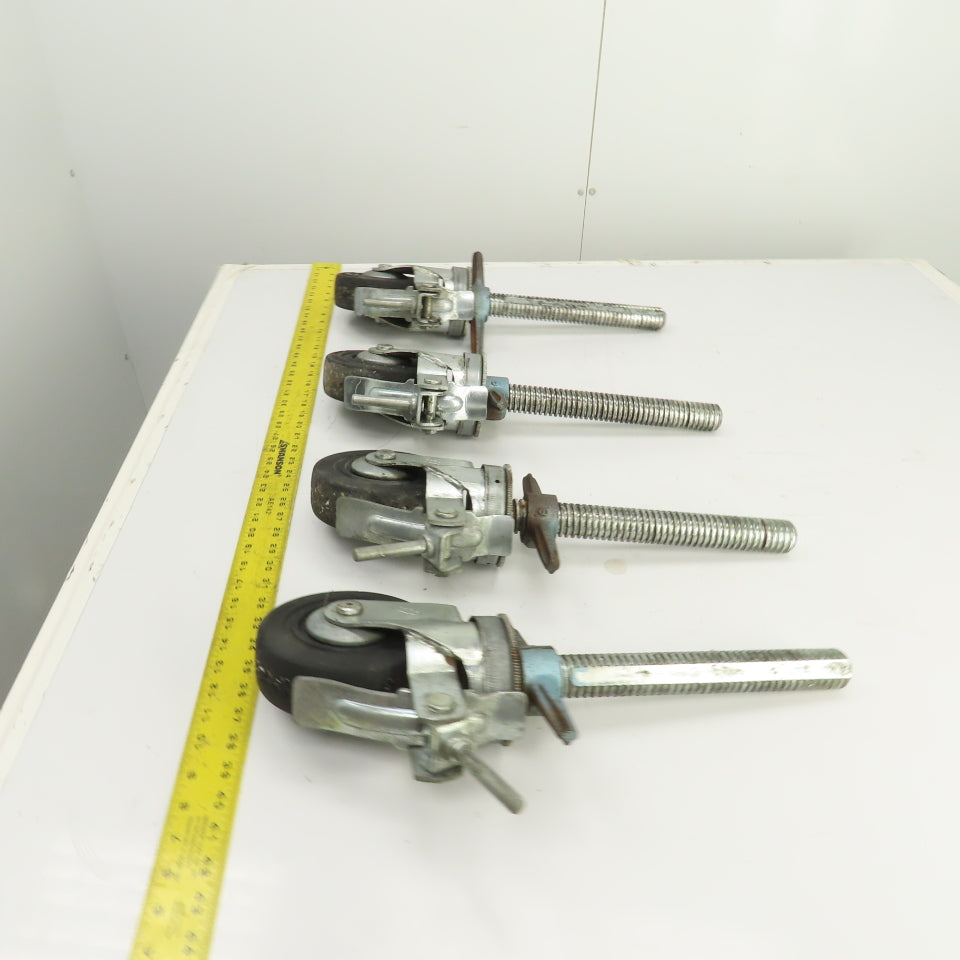 Hammer 535S 6" Heavy Duty Lockable / Swivel Caster With 10" H Stud Set Of 4