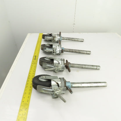 Hammer 535S 6" Heavy Duty Lockable / Swivel Caster With 10" H Stud Set Of 4