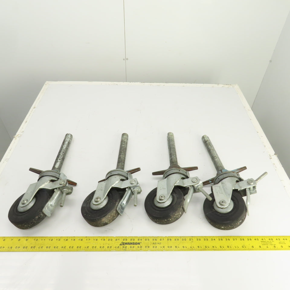 Hammer 535S 6" Heavy Duty Lockable / Swivel Caster With 10" H Stud Set Of 4