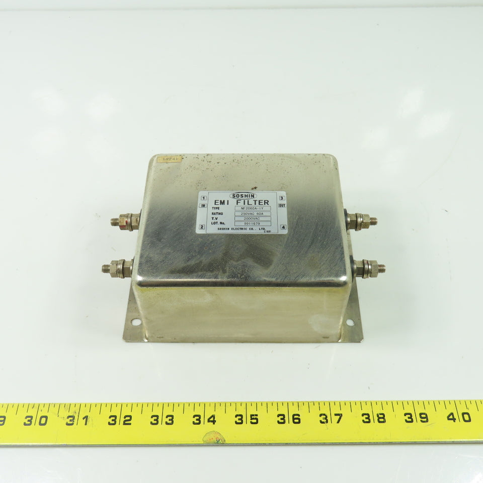 Soshin NF2060A-IY EMI Filter 250VAC 60A