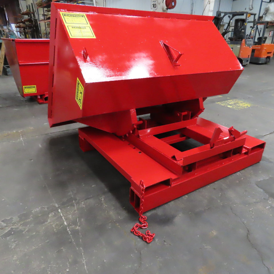 2 Cubic Yard Heavy Duty Self Dumping Trash Scrap Hopper 75" x 60" x 40"