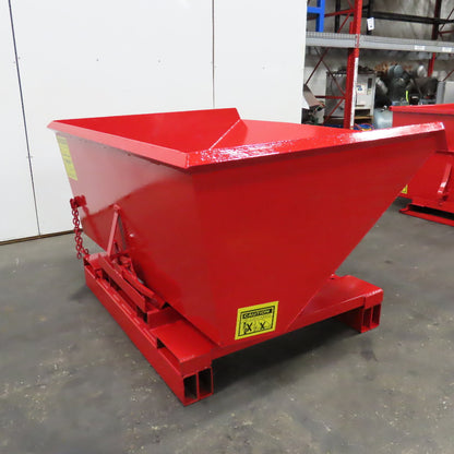 2 Cubic Yard Heavy Duty Self Dumping Trash Scrap Hopper 75" x 60" x 40"