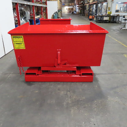 2 Cubic Yard Heavy Duty Self Dumping Trash Scrap Hopper 75" x 60" x 40"