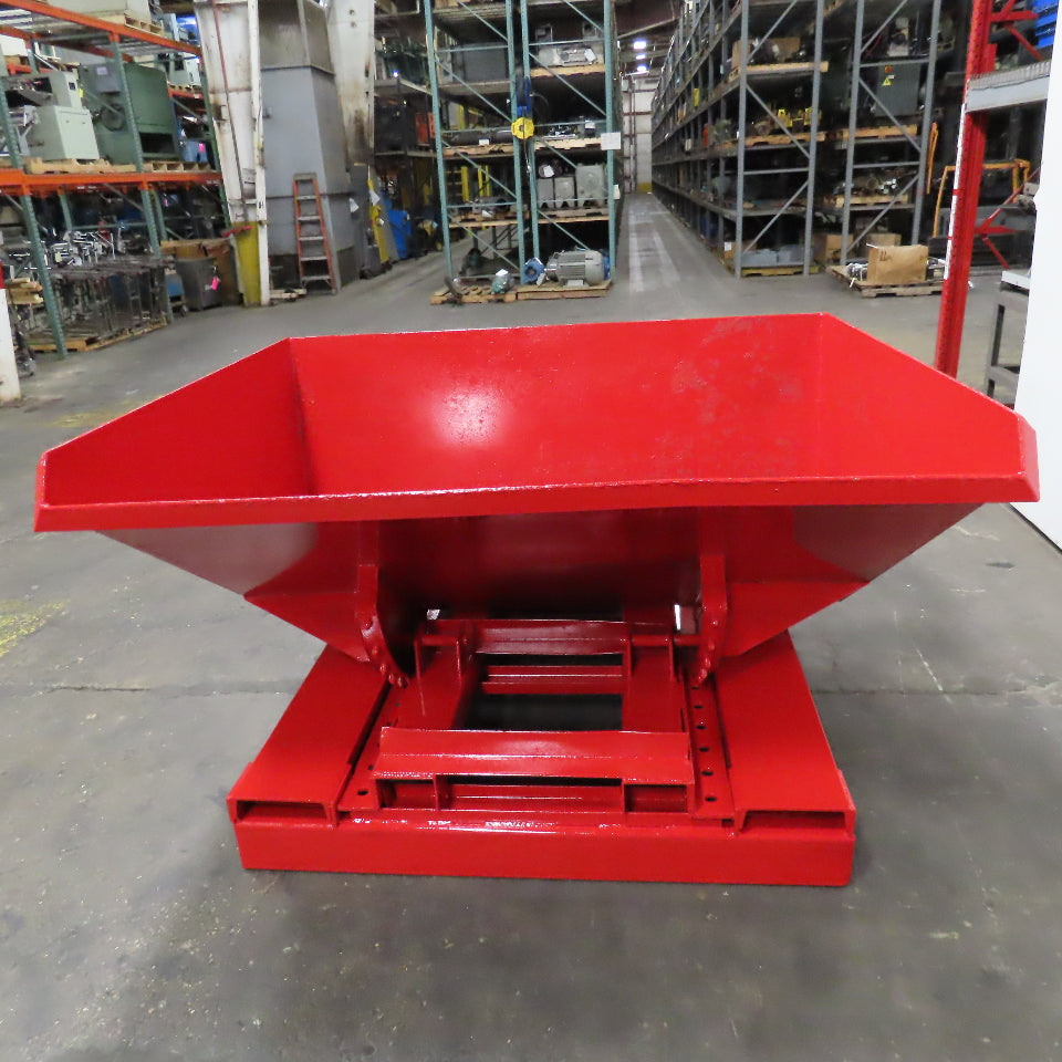 2 Cubic Yard Heavy Duty Self Dumping Trash Scrap Hopper 75" x 60" x 40"