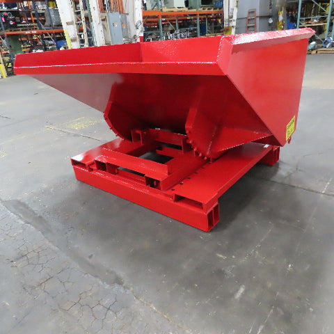 2 Cubic Yard Heavy Duty Self Dumping Trash Scrap Hopper 75" x 60" x 40"