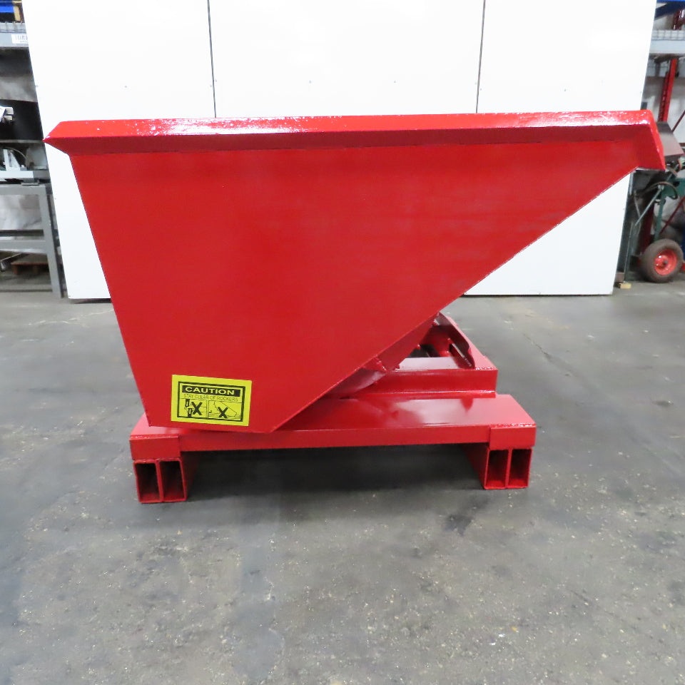 2 Cubic Yard Heavy Duty Self Dumping Trash Scrap Hopper 75" x 60" x 40"