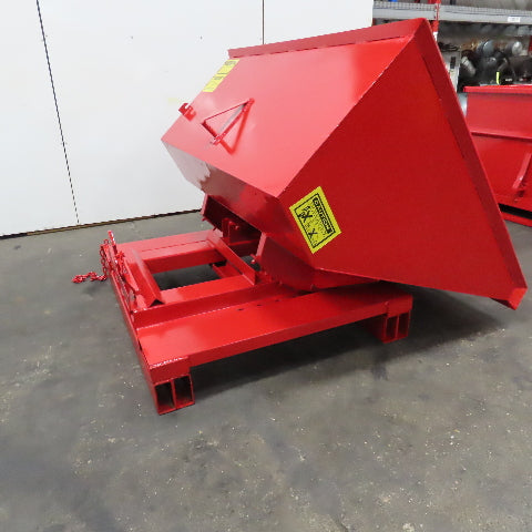 2 Cubic Yard Heavy Duty Self Dumping Trash Scrap Hopper 75" x 60" x 40"