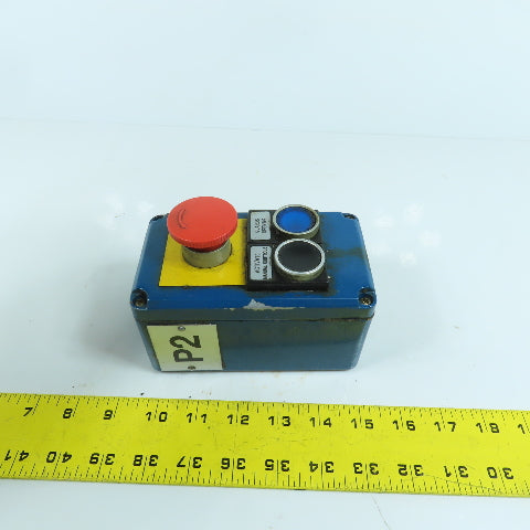 3-Button Machine Control Station (2) Momentary Contact Switches (1 E-Stop Switch