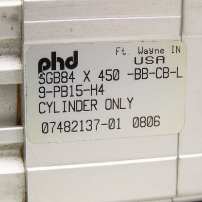 phd SGB84X450-BB-CB-L-9-PB15 450mm Stroke High Load Gantry Pneumatic Slide