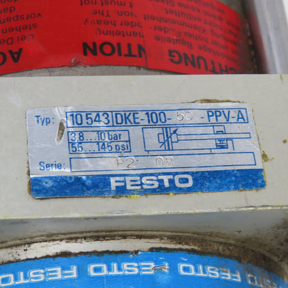 Festo DKE-100-500-PPV-A 100mm Bore 500mm Stroke Clamping Air Cylinder